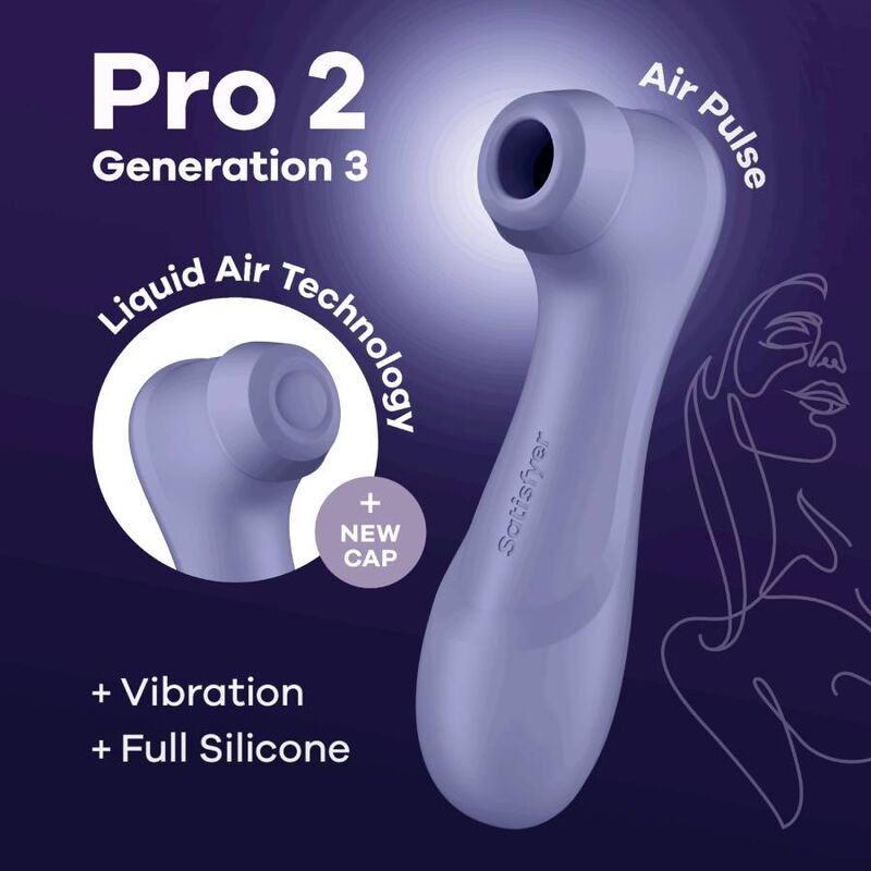 SATISFYER - PRO 2 GENERATION 3 LIQUID AIR TECHNOLOGY LILAC - The Intimacy Studio