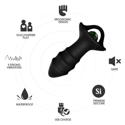 Armony - Vibromasseur à doigt et plug anal Kylin avec télécommande Noir