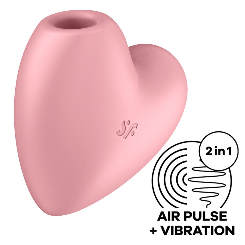 Satisfyer - Stimulateur et Vibromasseur Cutie Heart Air Pulse Rose