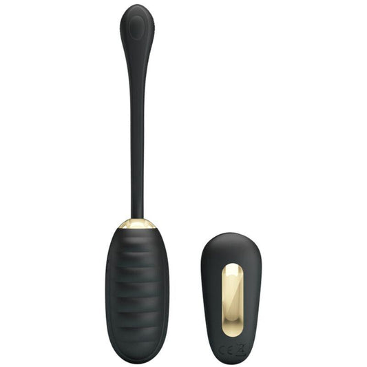 PRETTY LOVE - DOREEN LUXURY RECHARGEABLE VIBRATING EGG BLACK - The Intimacy Studio