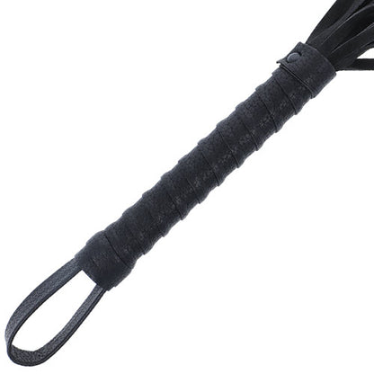 Darkness - Black Bondage Whip With Leather Handle