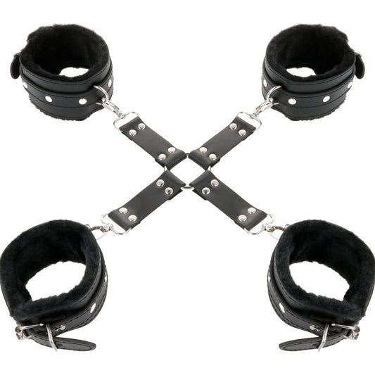 Darkness - Leather Handcuffs For Foot And Hands Black