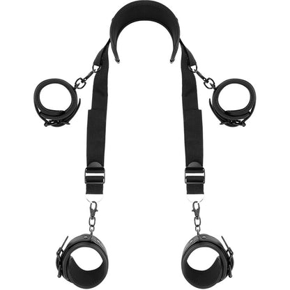 Fetish Submissive - Master Position With 4 Neoprene-Lined Handcuffs