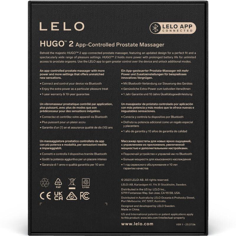 LELO - HUGO 2 BLACK PROSTATE MASSAGER - The Intimacy Studio