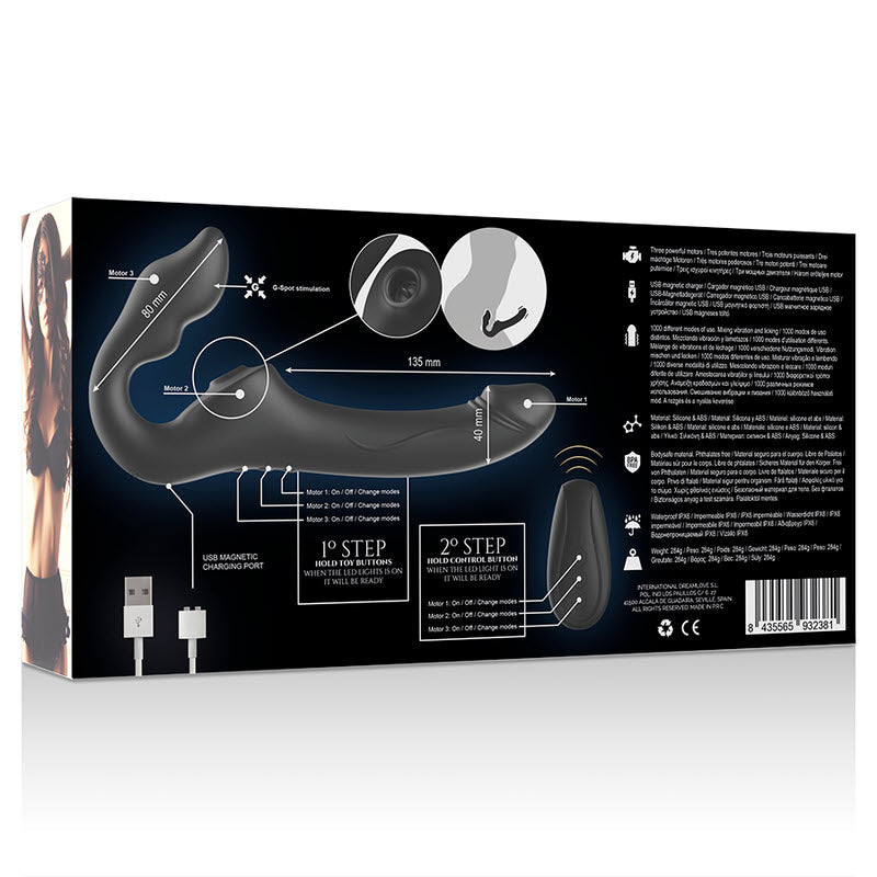 Ibiza - Strapless Vibrator With Remote Control Push Button