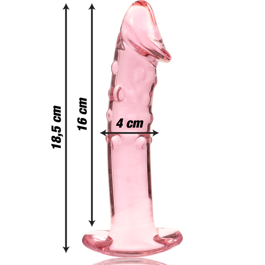 Série Nebula Par Ibiza - Modèle 19 Gode Verre Borosilicate Rose 18,5 Cm -O- 4 Cm