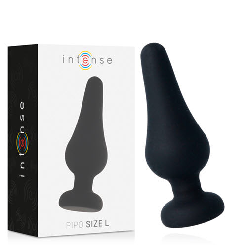 Intense - Anal Plug Pipo L Black Silicone 13 Cm