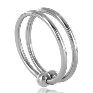 Metal hard - double glans ring 32mm