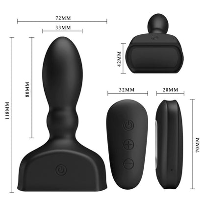 Mr Play - Plug anal gonflable noir avec télécommande