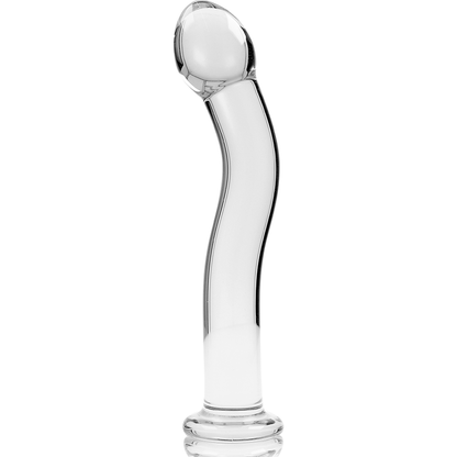 Série Nebula par Ibiza - Modèle 18 Gode en verre borosilicaté transparent 18,5 cm -O- 3,5 cm