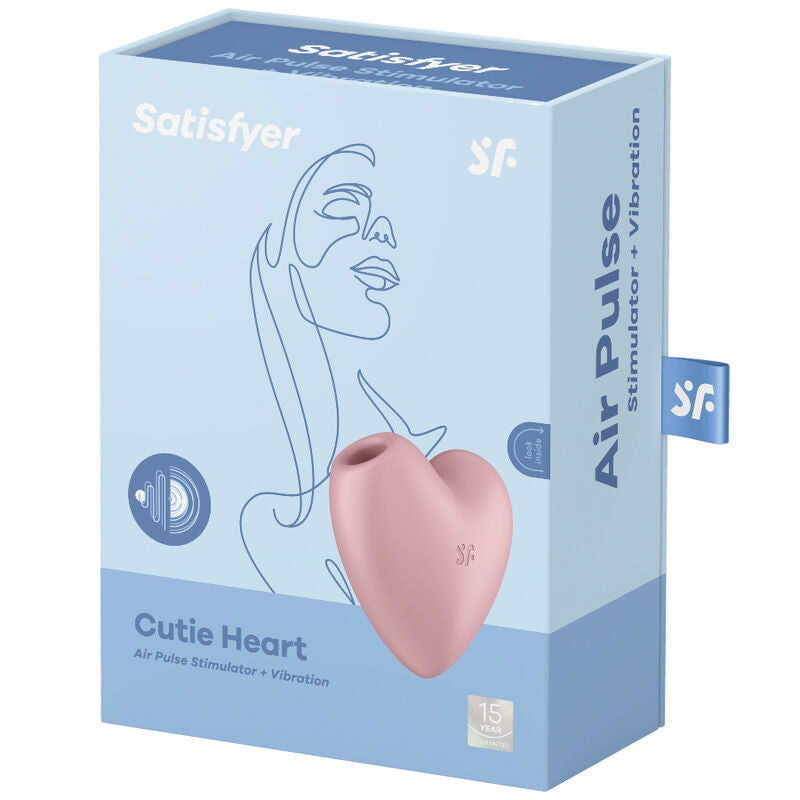 Satisfyer - Stimulateur et Vibromasseur Cutie Heart Air Pulse Rose