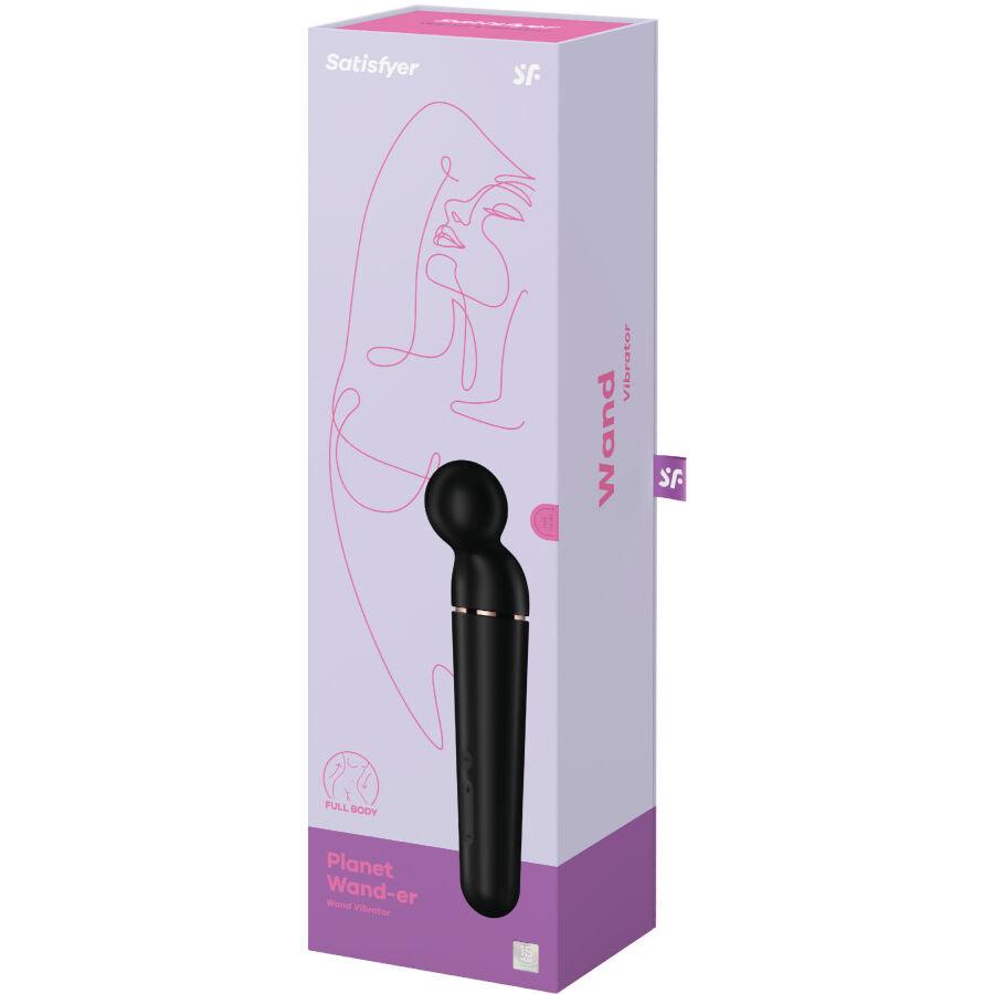 SATISFYER - PLANET WAND-ER VIBRATOR MASSAGER BLACK - The Intimacy Studio