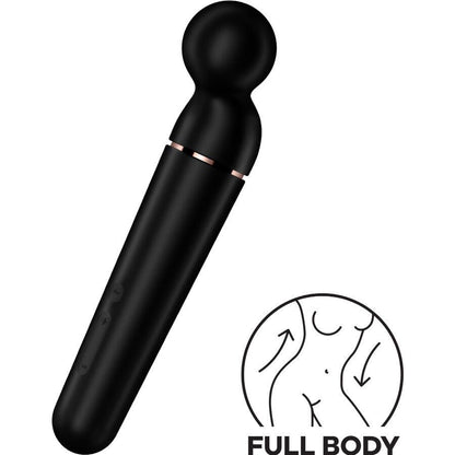 SATISFYER - PLANET WAND-ER VIBRATOR MASSAGER BLACK - The Intimacy Studio