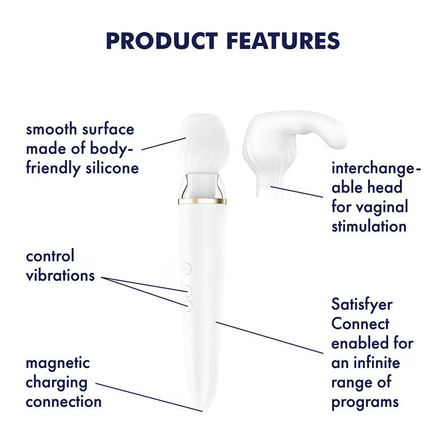 Satisfyer - Application Double Wander Blanc