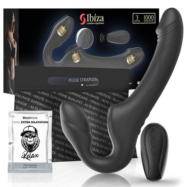 Ibiza - Strapless Vibrator With Remote Control Push Button