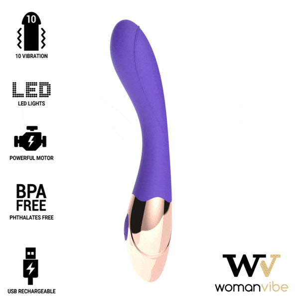 Womanvibe - Vibromasseur rechargeable en silicone Sunny